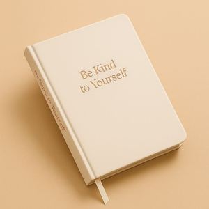 Diario A5 con Copertina Rigida in Ecopelle 'Be Kind to Yourself' per Cura Personale, Riflessione Quotidiana e Gratitudine, Regalo per la Salute Mentale - Product Image 6