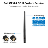 Antenne WiFi double bande 2,4 GHz 5,8 GHz en caoutchouc, gain élevé 5 dBi, pliable, connecteur mâle RP-SMA pour routeur OEM