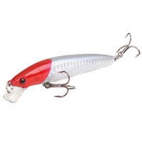 Leurre dur 9/5g Minnow longue portée avec billes sonores, flottant, en plastique, imitation réaliste pour achigan, sans hameçons