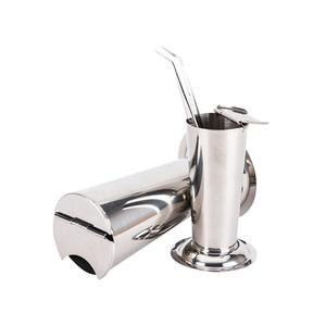 Support pour pinces de stérilisation en acier inoxydable 304 avec couvercle, forme de cône inversé, qualité médicale, couleur argent, ensemble de trois tailles - Product Image 2