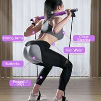 Kit de barre de yoga et de Pilates avec bandes de résistance, kit d'étirement pour la maison, bâton d'exercice pour le corps entier, barre de tonification, barre d'exercice