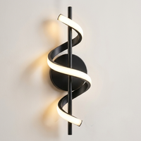Nouvelle lampe murale LED moderne en aluminium pour la décoration de la chambre à coucher et du salon, design spirale unique