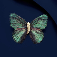 Broche de luxe légère haut de gamme à motif vintage brodé dégradé pour femme, accessoire de costume, épinglette pour enfant
