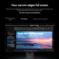 Pantalla Lenovo ThinkVision T27QD-40 de 27 Pulgadas, 120Hz, 2K de Alta Definición, con Función de Elevación y Rotación, para Oficina