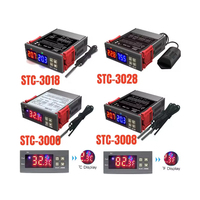 Controlador de Temperatura Digital Dual STC-3008 de 12V 24V 110V 220V, Termostato para Incubadora