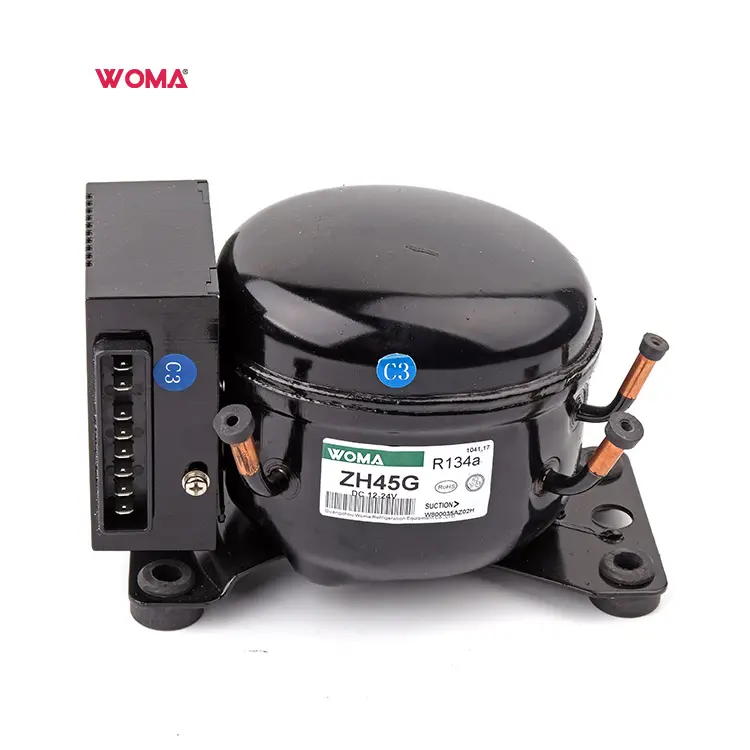 WOMA R134aZH45Gソーラーパワーフリーザーミニ冷蔵庫DCモーター冷蔵庫コンプレッサーポータブルカー冷蔵庫コンプレッサー用