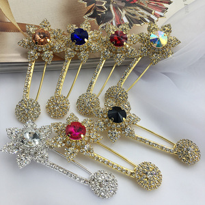 Fantaisie 3D broches en forme de fleur alliage strass accessoires décoratifs pour vêtements chaussures sacs danse fait verre ABS pour bricolage - Product Image 2