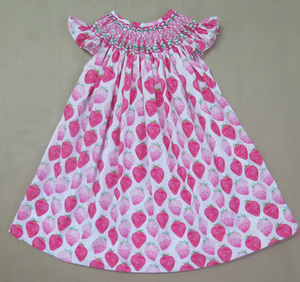 Vestido de Niña con Estampado de Fresas, Color Rosa Dulce, con Mangas con Volantes, Ropa Casual de Verano para Bebés, Vestido para Fiestas - Product Image 1