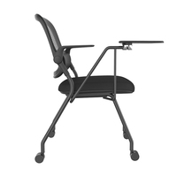 Chaise de formation avec tablette, en maille, pivotante et pliable, réglable pour la maison, le bureau et l'école, design contemporain