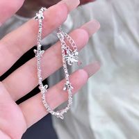 Bracelet à breloques papillon tendance en cuivre brisé, Nouveauté 2025, Bestseller, Polyvalent, Luxe léger, Accessoire haut de gamme à maillons fins