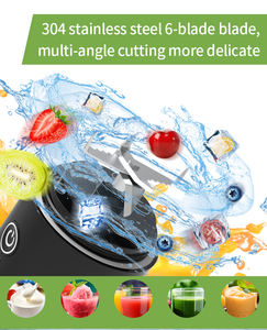 Mixeur 600 ml, 6 lames, rechargeable, avec couvercle pour boissons, smoothie, jus, sans fil, fonctionne sur batterie, 150 W, glace pilée, <span class=keywords><strong>blender</strong></span> portable - Product Image 2