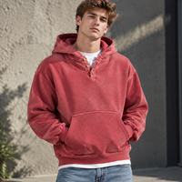 Sweat à capuche ample rétro pour homme, fabriqué en usine, 100 % coton, style streetwear décontracté et oversize