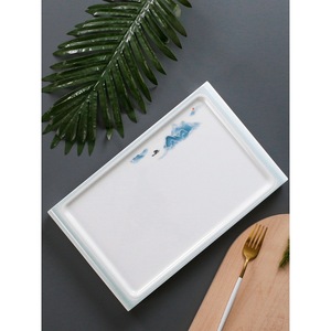 Xiangyuan <b>melamine</b> tableware <b>plates</b>, rectangular, for restaurants and hotels, serving dishes, imitation porcelain, commercial - Product Image 4