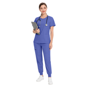 46002 Ropa Deportiva de Cuello Redondo para <span class=keywords><strong>Mujer</strong></span>, Material Ligero y Fresco, Entrenamiento de Alto Impacto para Mujeres, Damas y Chicas, Azul Cielo - Product Image 1