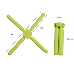 Wholesale <b>Foldable</b> Non-Slip Pot Pan Mat <b>Table</b> Silicone Heat Resistant Pad Cross Holder Placemat Dish Plate <b>Kitchen</b> - Product Image 4