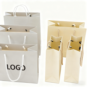 Custom Handmade Eco-Friendly Recycled Materials Kraft <strong>Paper</strong> Luxury <strong>Logo</strong> Screen <strong>Printed</strong> Fur Shopping Gift <strong>Bag</strong> <strong>with</strong> Handles - Product Image 1