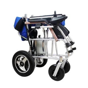 Kursi roda elektrik Aluminium Aloi, kursi roda kendaraan listrik kecepatan tinggi dengan pengendali jarak jauh, Aloi Aluminium otomatis ramping dapat dilipat