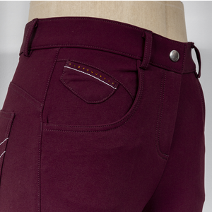 Pantalones de equitación de asiento completo para mujer, de alta calidad, de bambú, tipo Jodhpurs, con accesorios personalizados - Product Image 5