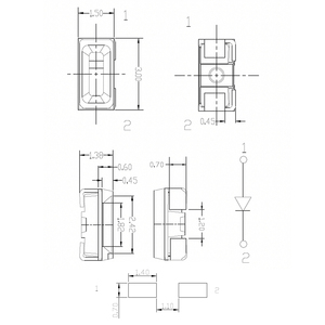 3014纯白侧发光贴片发光二极管6500K 2W 120deg 26-30lm <span class=keywords><strong>3</strong></span>.0x 1.5x 38毫米环氧树脂表面贴装发光二极管芯片 - Product Image 2