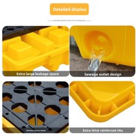 Vente en gros Euro palettes en plastique HDPE anti-fuite simple face 2 voies entrée étanche pour applications de laboratoire et chimiques