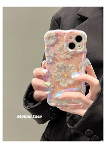 Funda para Teléfono con Pintura al Óleo de Flores Azules para iPhone 15 14 Pro Max 13 12 11 14 Plus, Funda Suave para Mujer - Product Image 6