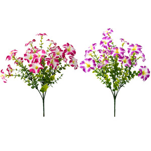 Ramo de Flores Artificiales de 30cm-100cm de Altura, Simulación de Eucalipto y Gloría de la Mañana en Plástico, para Decoración de Interiores y Exteriores - Product Image 5