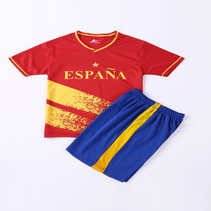 Venta al por mayor <span class=keywords><strong>España</strong></span> niños fútbol Jersey personalizado impreso niños y niñas fútbol Jersey barato transpirable <span class=keywords><strong>equipo</strong></span> uniforme - Product Image 5