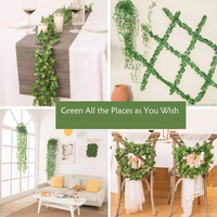 Plante artificielle suspendue pour mur de mariage MCG Home, décoration de feuillage, guirlande de lierre en plastique, type de plante en herbe, toucher naturel, simple
