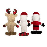 Jouet pour chien de Noël écologique et mignon, en forme de renne, de bonhomme de neige ou de Père Noël, qui couine