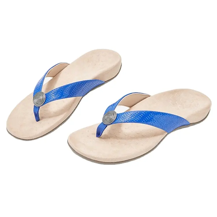 Rubber Arch Grey Flip Flops Wholesale Sandals Orthotic Slippers For Woman