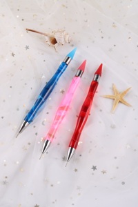 Crayon à cire à manche acrylique avec étui de rangement, stylo à double tête pour points, outil de pose de strass et de bijoux pour nail art - Product Image 2