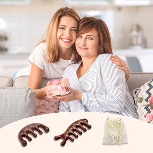 Pente de Madeira Natural com 5 Dedos para Massagem no Couro Cabeludo - Alivia o Estresse e Melhora a Circulação Sanguínea, Ferramenta Ecológica para Cuidado Capilar - Product Image 5