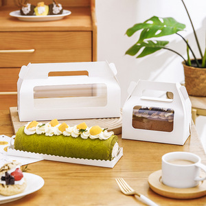 Tùy Chỉnh In Ấn Giá Cả Hợp Lý Dùng Một Lần Bánh Thụy Sĩ Cuộn Món Tráng Miệng Container Hiển Thị Hộp Quà Tặng Với Nắp - Product Image 3