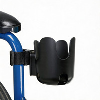 Porte-gobelet DURAPOWER noir réglable pour fauteuil roulant, poussette, équipement de fitness