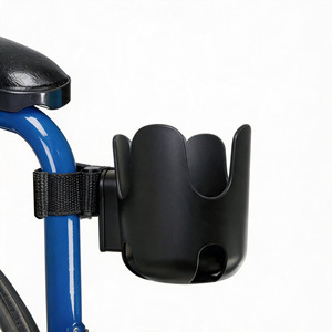 Porte-gobelet DURAPOWER noir réglable pour fauteuil roulant, poussette, équipement de fitness - Product Image 1