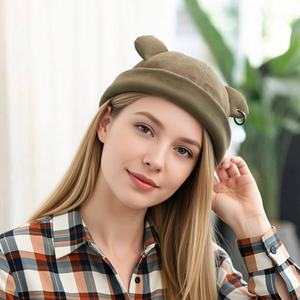 قبعات شتوية مخصصة للنساء والرجال، قبعة دافئة سميكة للجنسين، قبعة أذني دب عصرية للشارع، أزياء الهيب هوب - Product Image 6