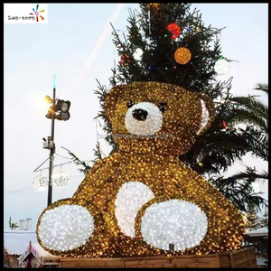 Decoraciones navideñas de exterior con luces LED en forma de oso para decoración festiva al aire libre - Product Image 6