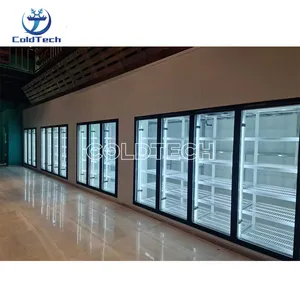 U-Shaped Coolers and Freezers Display Walk In Cooler With Glass Door