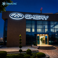 Lettres en relief LED personnalisées sans cadre, enseigne de marque automobile, logo, panneau publicitaire, concessionnaire Chery, showroom, devanture de magasin