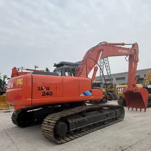 Excavadora de cadenas Hitachi Zaxis 240 usada, modelo 2020, 24 toneladas, color rojo, máquina de excavación hidráulica con válvula Kawasaki y control PLC - Product Image 1
