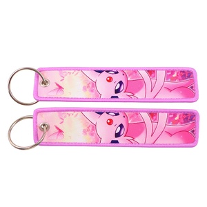 Nouveau porte-clés brodé POKE pour jeux vidéo, fournitures en gros, porte-clés anime brodé double face, porte-clés de voiture, porte-clés pour hommes - Product Image 2