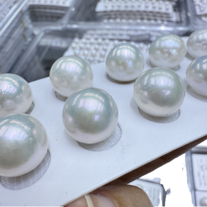 Tự nhiên trắng 10-11mm AAAA Vòng nước ngọt lỏng ngọc trai kích thước lớn cặp cho DIY Bông tai đồ trang sức làm - Product Image 1