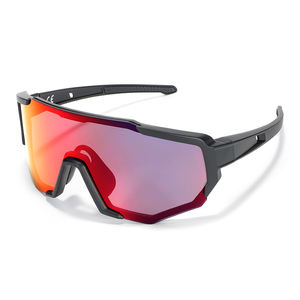 Gafas de Sol de Moda para Senderismo, Montura Grande Semi-Sin Aro, Lentes Anti-UV, Gafas Deportivas, Negro Mate, Anti-Rayones, Unisex - Product Image 1