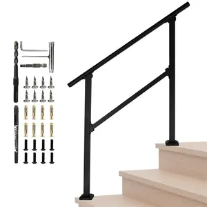 Modern aluminum stair railing outdoor balcony aluminum railing system customized aluminum deck porch railings