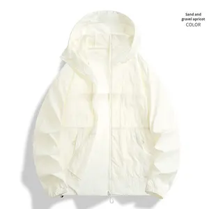 Chaqueta de verano para hombre y mujer, nuevo estilo informal, Color sólido, Anti-UV, nailon, transpirable, cuello levantado, fino, holgado, con cremallera frontal - Product Image 6