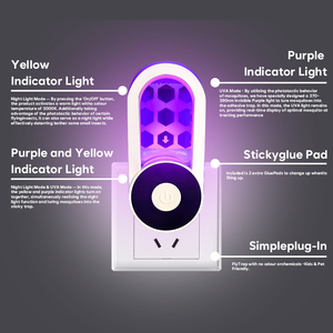 Piège à moustiques multifonctionnel d'intérieur à lumière attractive, sûr et efficace, 3 modes - Product Image 4