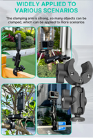 Action Kamera Zubehör Insta360 One X2 X3 X4 X5 Motorrad Fahrrad Doppel clip Halterung für GoPro 11 10 9 Bike Selfie Stick
