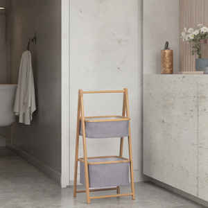 Cesto de lavandería de bambú ecológico, cesto plegable para ropa sucia, organizador de cestas grande comercial único para sala de estar - Product Image 5