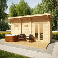 Ruang Sauna Spa Luar Ruangan Listrik Ramah Lingkungan Modern untuk Penggunaan Villa Kapasitas Dapat Disesuaikan (1-6 Orang) Konstruksi Kayu Solid