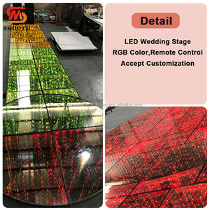 SMOOTH Iron - Plataforma de Escenario Cuadrada Luminosa LED para Eventos de Boda, con Diseño de Espejo, 60 cm x 60 cm - Product Image 3